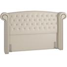 Cabeceira Cama Box Casal 140 Cm P05 Sofia material sintético Pérola - Lyam Decor