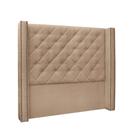 Cabeceira Cama Box Casal 140cm e Recamier Vicenza Suede S04 Cor Bege