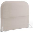 Cabeceira Cama Box Casal 140cm Orgânica Lanna W01 Bouclê Creme - Lyam Decor