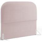 Cabeceira Cama Box Casal 140cm Orgânica Lanna W01 Bouclê Rosê - Lyam Decor
