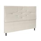 Cabeceira Cama Box Casal 140cm Virgínia Suede Bege E-Frame