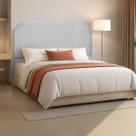 Cabeceira Cama Box Casal 160 cm Estofada Revestida em Bouclé Orgânica