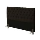 Cabeceira Cama Box Casal 195cm Cristal Suede Chocolate - JS Móveis