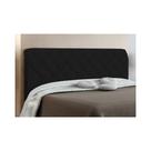 Cabeceira Cama Box Casal 195cm Paris Veludo Preto - JS Móveis