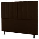 Cabeceira Cama Box Casal Cora 140cm Suede Marrom - Desk Design