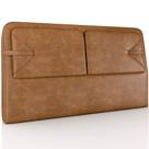Cabeceira Cama Box Casal Estofada 140cm Mali P05 material sintético Whisky - Lyam Decor