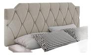 Cabeceira Cama Box Casal Estofada Suede Cor Areia 1,40 cm