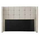 Cabeceira Cama Box Casal Gioconda 140cm Com Frame Suede Bege - Desk Design Cabeceira Cama Box Casal Gioconda 140cm Com Frame Suede Bege - Desk Design