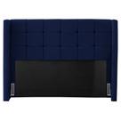 Cabeceira Cama Box Casal Gioconda 140cm Com Frame Veludo Azul Escuro - Desk Design Cabeceira Cama Box Casal Gioconda 140cm Com Frame Veludo Azul Escuro - Desk Design