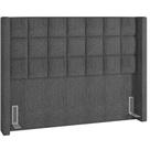 Cabeceira Cama Box Casal King 195 cm P05 Paris Linho Cinza Escuro - Lyam Decor Cabeceira Cama Box Casal King 195 cm P05 Paris Linho Cinza Escuro - Lyam Decor