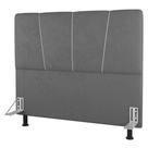 Cabeceira Cama Box Casal King Size Amber 195cm Estofada Linho Cinza - Abmaza