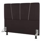 Cabeceira Cama Box Casal King Size Amber 195cm Estofada Linho Marrom - Desk Design