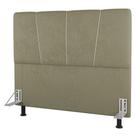 Cabeceira Cama Box Casal King Size Amber 195cm Estofada Sintético Bege - Abmaza