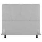 Cabeceira Cama Box Casal King Size Amber 195cm Estofada Sintético Branco - Abmaza