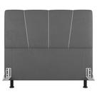 Cabeceira Cama Box Casal King Size Amber 195cm Estofada Sintético Cinza - Abmaza