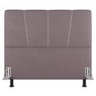 Cabeceira Cama Box Casal King Size Amber 195cm Estofada Veludo Rosê - Abmaza