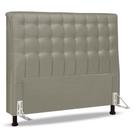 Cabeceira Cama Box Casal King Size Ciara 195cm Botonê com Frame Linho Bege - Abmaza