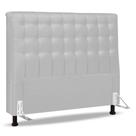 Cabeceira Cama Box Casal King Size Ciara 195cm Botonê com Frame Sintético Branco - Abmaza