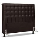 Cabeceira Cama Box Casal King Size Ciara 195cm Botonê Com Frame Sintético Marrom - Abmaza Cabeceira Cama Box Casal King Size Ciara 195cm Botonê Com Frame Sintético Marrom - Abmaza
