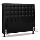 Cabeceira Cama Box Casal King Size Ciara 195cm Botonê com Frame Suede Preto - Abmaza