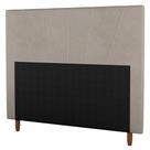 Cabeceira Cama Box Casal King Size Dallas 195cm Suede Bege - Abmaza