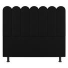 Cabeceira Cama Box Casal King Size Lana 195cm Sintético Preto - Abmaza