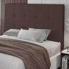 Cabeceira Cama Box Casal King Size Luana 193cm Sintético Marrom - Abmaza Cabeceira Cama Box Casal King Size Luana 193cm Sintético Marrom - Abmaza
