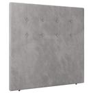 Cabeceira Cama Box Casal King Size Luana 193cm Veludo Prata - Desk Design Cabeceira Cama Box Casal King Size Luana 193cm Veludo Prata - Desk Design