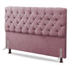 Cabeceira Cama Box Casal King Size Lylla 195cm Capitonê com Frame Veludo Rosê - Abmaza Cabeceira Cama Box Casal King Size Lylla 195cm Capitonê com Frame Veludo Rosê - Abmaza