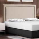 Cabeceira Cama Box Casal King Size Maísa 195cm Com Frame Suede Bege - Abmaza