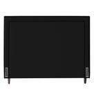 Cabeceira Cama Box Casal King Size Maísa 195cm Com Frame Suede Preto - Desk Design