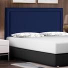 Cabeceira Cama Box Casal King Size Maísa 195cm Com Frame Veludo Azul Escuro - Abmaza