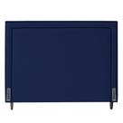 Cabeceira Cama Box Casal King Size Maísa 195cm Com Frame Veludo Azul Escuro - Desk Design