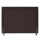 Cabeceira Cama Box Casal King Size Maísa 195cm Com Frame Veludo Marrom - Desk Design