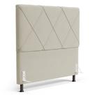 Cabeceira Cama Box Casal King Size Mel 195cm com Frame Veludo Bege - Abmaza