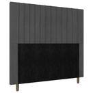Cabeceira Cama Box Casal King Size Nala 195cm Suede Cinza - Abmaza