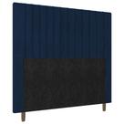 Cabeceira Cama Box Casal King Size Nala 195cm Veludo Azul Marinho - Abmaza