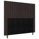 Cabeceira Cama Box Casal King Size Nala 195cm Veludo Marrom - Abmaza