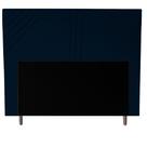 Cabeceira Cama Box Casal Lisboa 140 Cm Suede Azul Marinho
