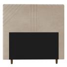 Cabeceira Cama Box Casal Lisboa 140cm Suede Bege - Desk Design