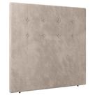 Cabeceira Cama Box Casal Luana 140cm Veludo Bege - Desk Design Cabeceira Cama Box Casal Luana 140cm Veludo Bege - Desk Design