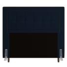 Cabeceira Cama Box Casal Luxor 140cm com Tachas e Frame Veludo Azul Marinho - Abmaza