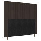 Cabeceira Cama Box Casal Nala 140cm Linho Marrom - Desk Design Cabeceira Cama Box Casal Nala 140cm Linho Marrom - Desk Design