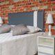 Cabeceira Cama Box Casal Ozel Cinza Com Branco 140 X 60 Rbl