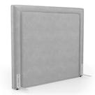 Cabeceira Cama Box Casal Padrão Alba 140cm com Frame Veludo Cinza Claro - Abmaza