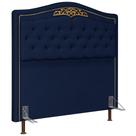 Cabeceira Cama Box Casal Queen 160cm Imperial Veludo J02 Azul - Mpozenato Cabeceira Cama Box Casal Queen 160cm Imperial Veludo J02 Azul - Mpozenato