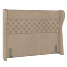 Cabeceira Cama Box Casal Queen 160cm Trinidad P02 Veludo Bege - Mpozenato
