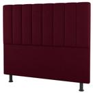 Cabeceira Cama Box Casal Queen Size Cora 160cm Suede Bordô - Abmaza