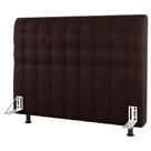 Cabeceira Cama Box Casal Queen Size Dahlia 160cm Com Frame Sintético Marrom - Desk Design