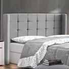 Cabeceira Cama Box Casal Queen Size Gioconda 160cm Com Frame Veludo Cinza - Abmaza